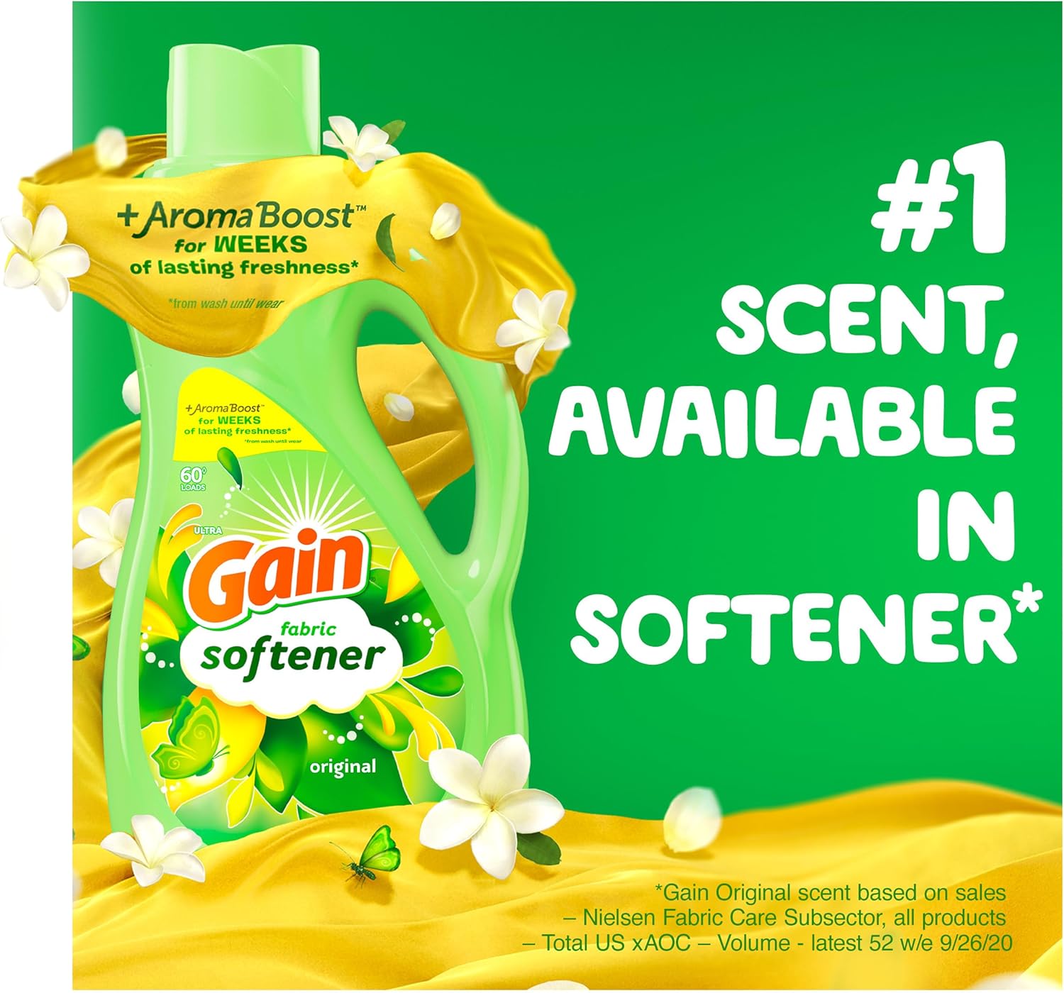 Gain Fabric Softener, Spring Daydream, 140 fl oz, 190 Loads