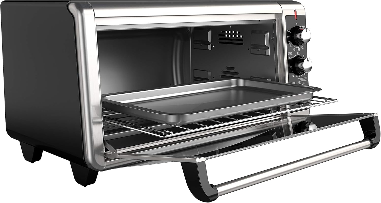 BLACK+DECKER 8-Slice Extra Wide Convection Toaster Oven, TO3250XSB, Fits 9
