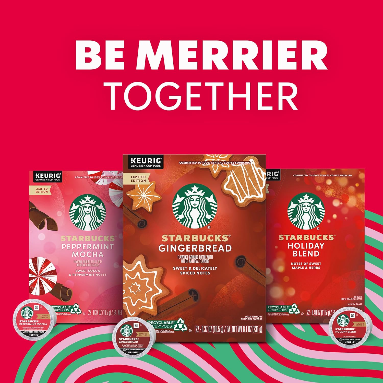 Starbucks K-Cup Coffee Pods, Starbucks Blonde Roast Coffee, Veranda Blend for Keurig Brewers, 100% Arabica, 6 boxes (60 pods total)