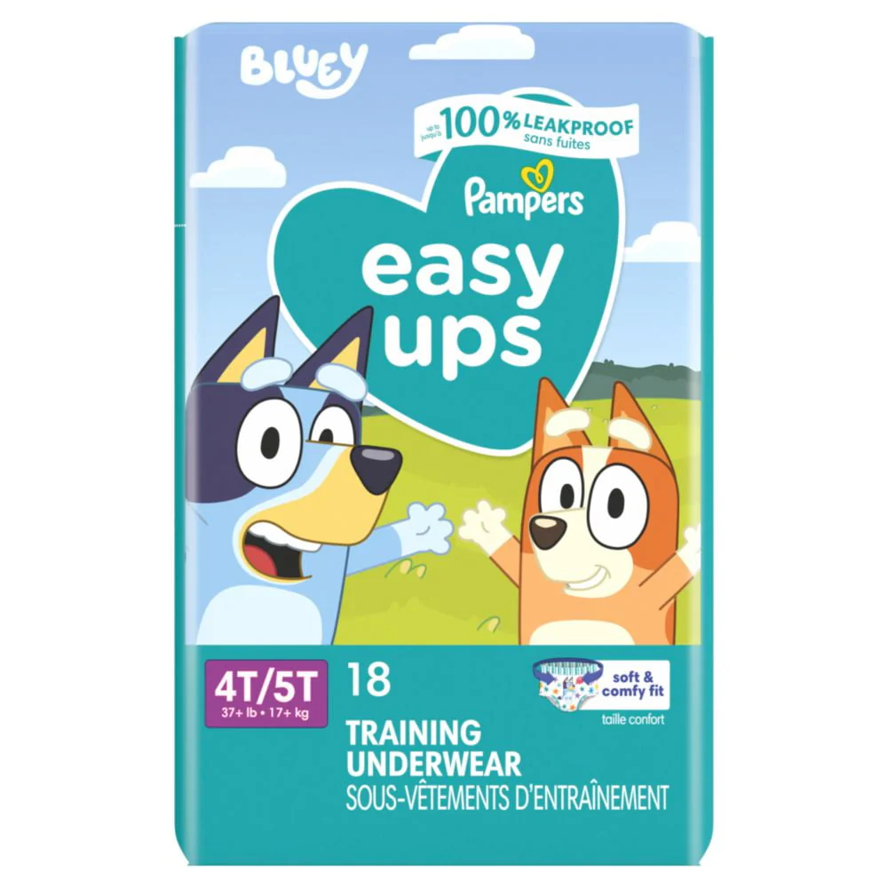 Pampers Easy Ups Training Underwear Boys Size 6 4T-5T 18 Count