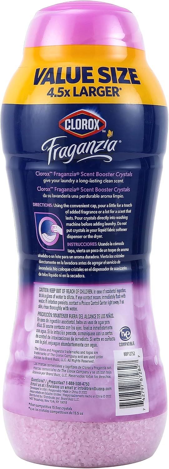 Clorox Fraganzia In-Wash Scent Booster Crystals in Ocean Scent, 18 Oz Twin Pack | Laundry Scent Booster Crystals | In-wash Scent Booster for Fresh Laundry in Ocean Scent 18 Ounce Twin Pack, 36oz