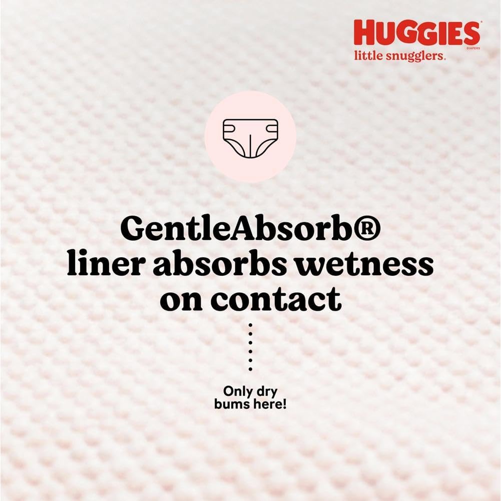 Huggies Size 1 Diapers, Little Snugglers Diapers, Size 1 (8-14 lbs), 198 Ct (6 packs of 33)