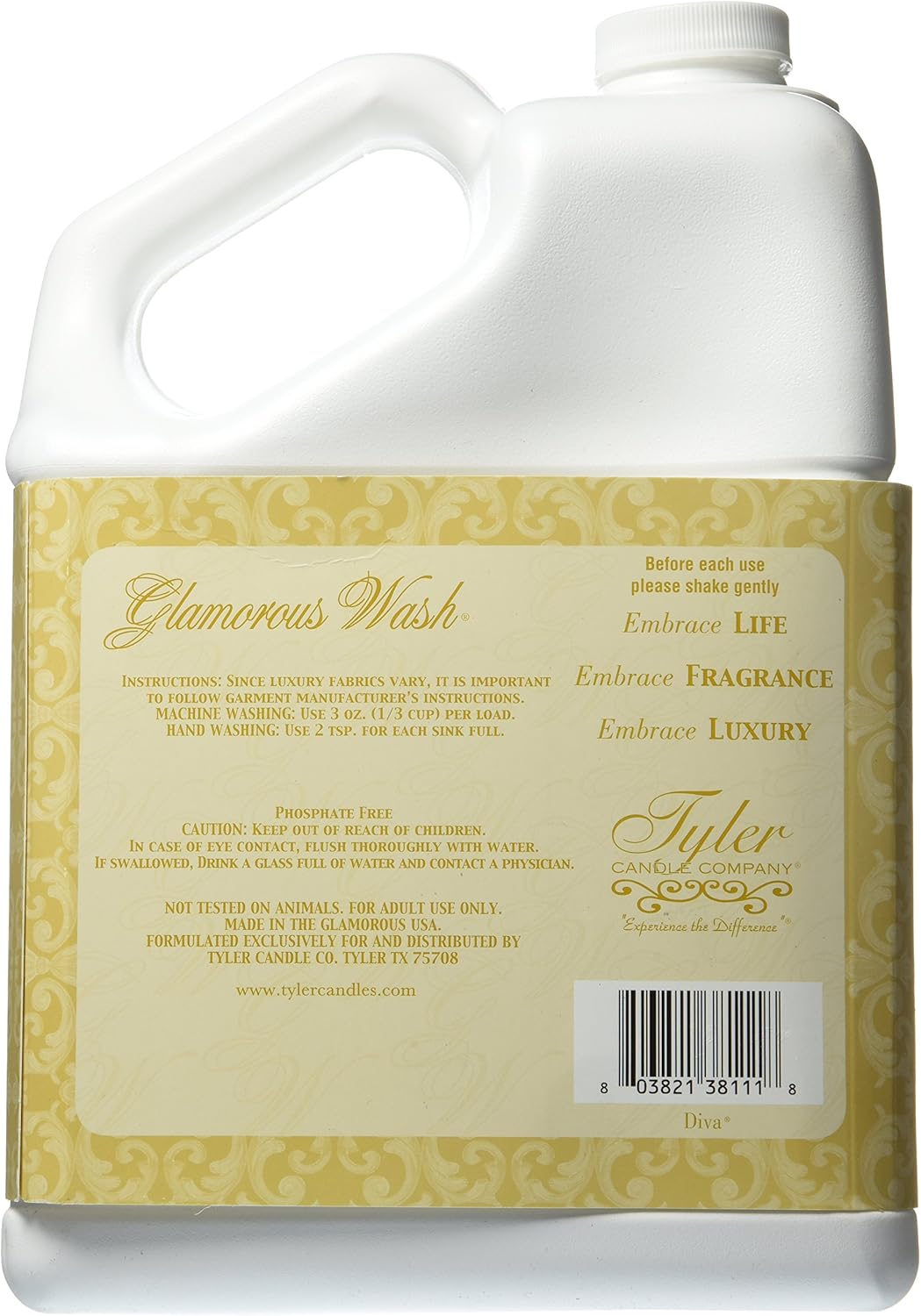 TYLER Gallon Glam Wash Laundry Detergent, Diva 128 Fl Oz (Pack of 1)