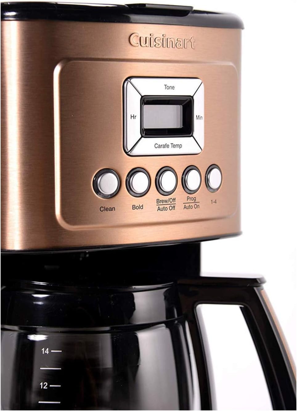 Cuisinart Coffee Maker, 14-Cup Glass Carafe, Fully Automatic for Brew Strength Control & 1-4 Cup Setting, Stainless Steel, DCC-3200P1