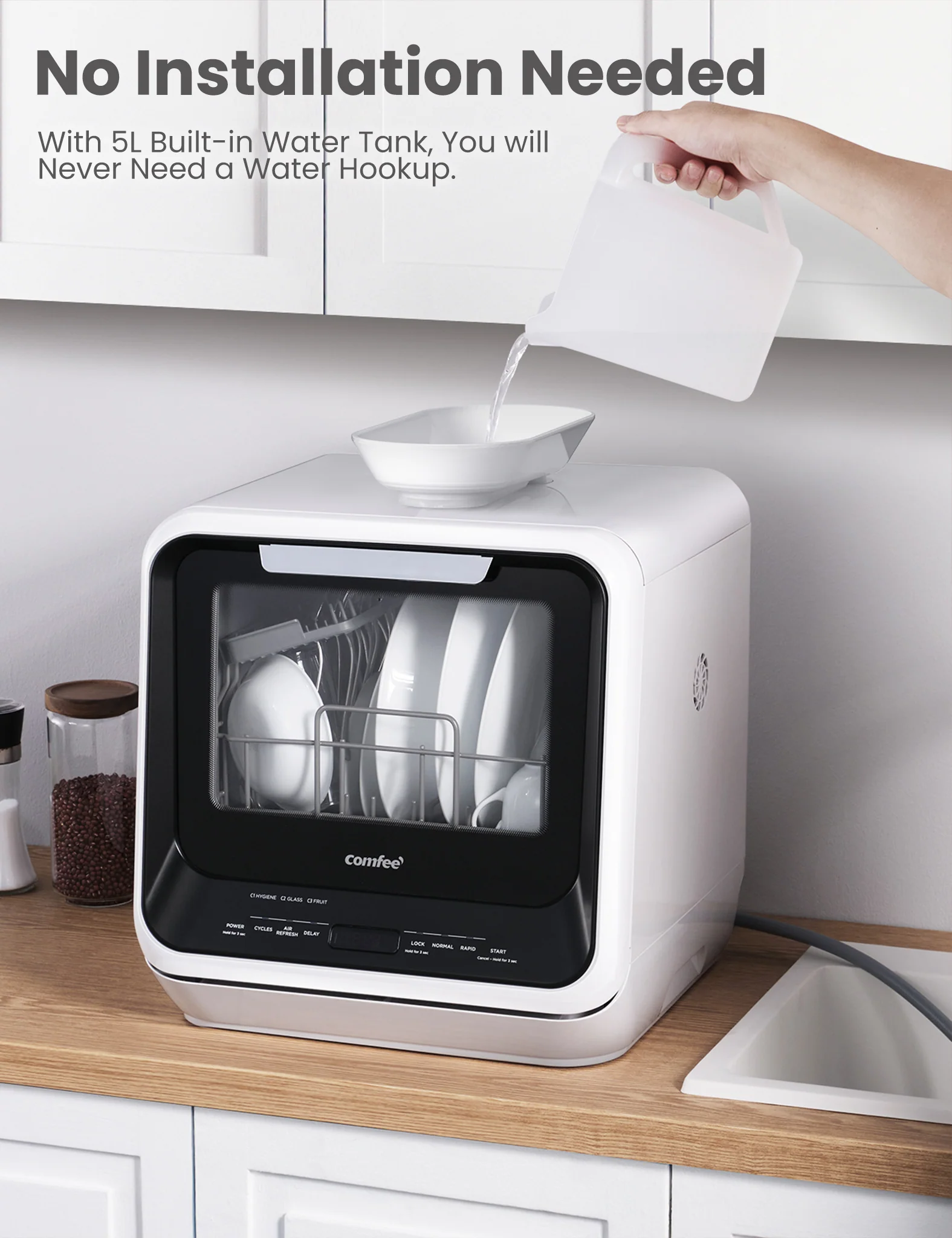 5L Countertop Dishwasher