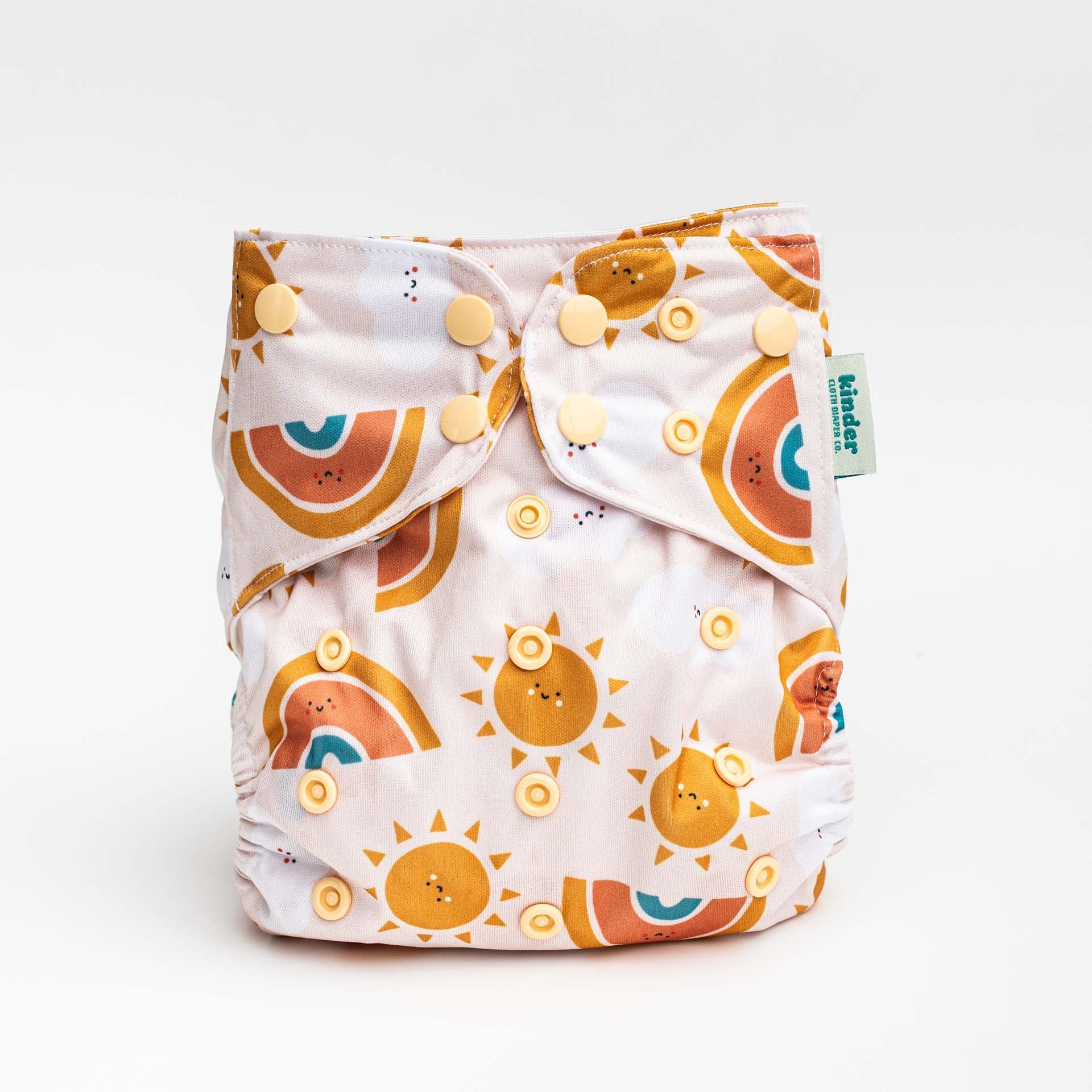 Kinder Cloth Diaper Co. Patterned Basics Pocket Cloth Diaper with Athletic Wicking Jersey