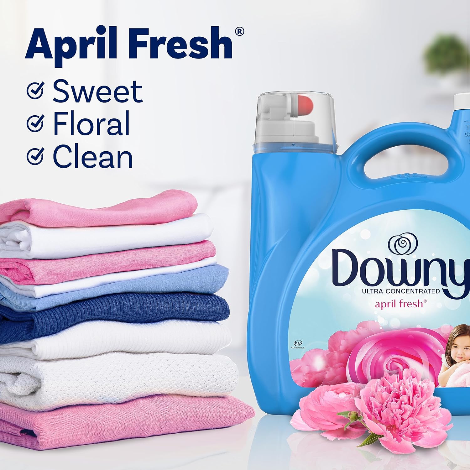 Downy April Fresh Liquid Fabric Conditioner (Fabric Softener), 10 FL OZ