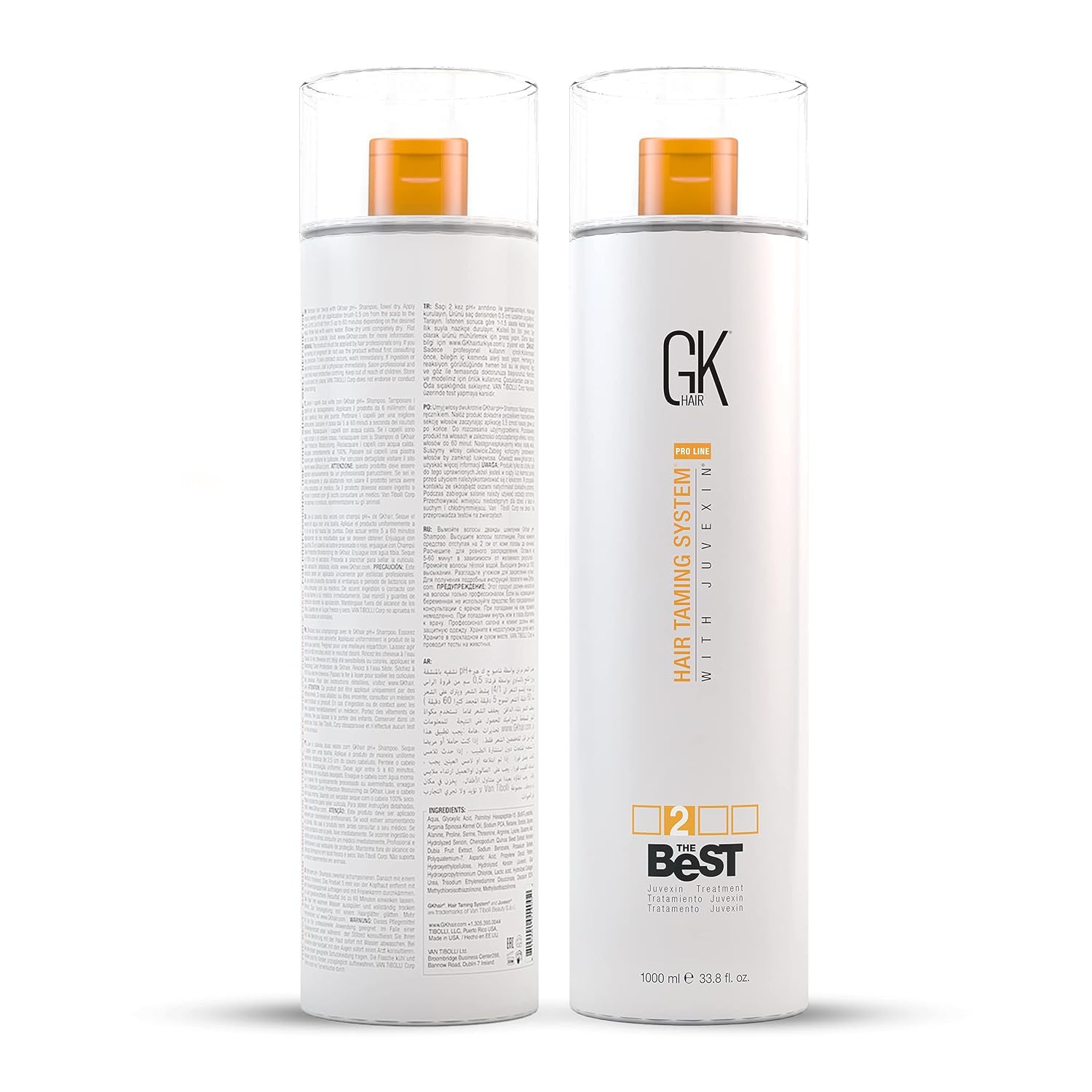 GK HAIR Global Keratin The Best (3.4 Fl Oz/100ml) Smoothing Keratin Hair Treatment - Professional Brazilian Complex Blowout Straightening For Silky Smooth & Frizz Free Hair