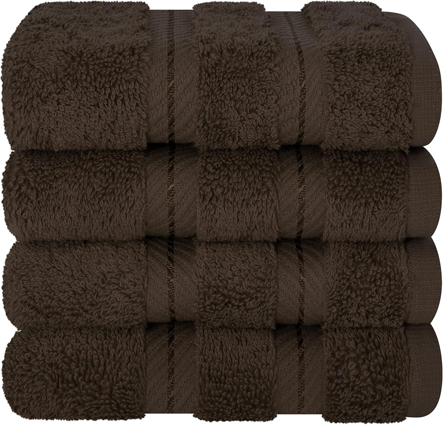 American Soft Linen Luxury 6 Piece Towel Set, 2 Bath Towels 2 Hand Towels 2 Washcloths, 100% Cotton Turkish Towels for Bathroom, Light Grey Towel Sets