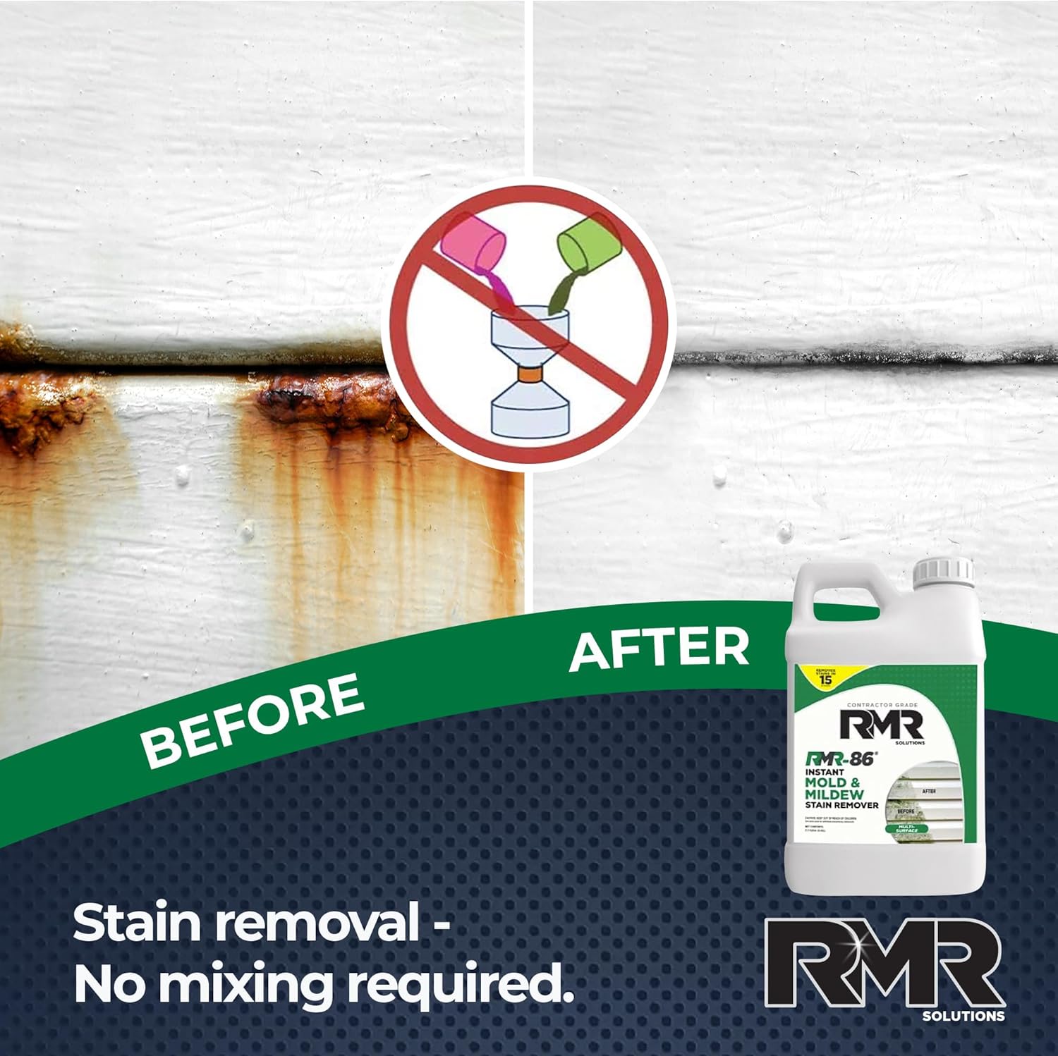 RMR-86 Instant Mold and Mildew Stain Remover Spray - Scrub Free Formula, 32 Fl Oz