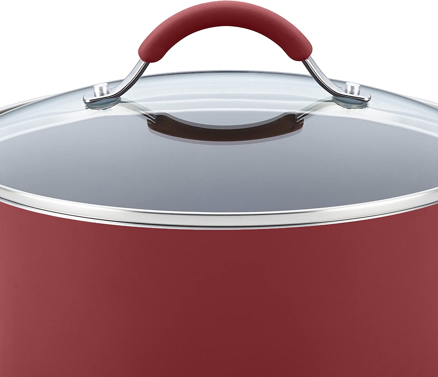 Nonstick Cookware Pots and Pans Set, 12 Piece, Cranberry Red