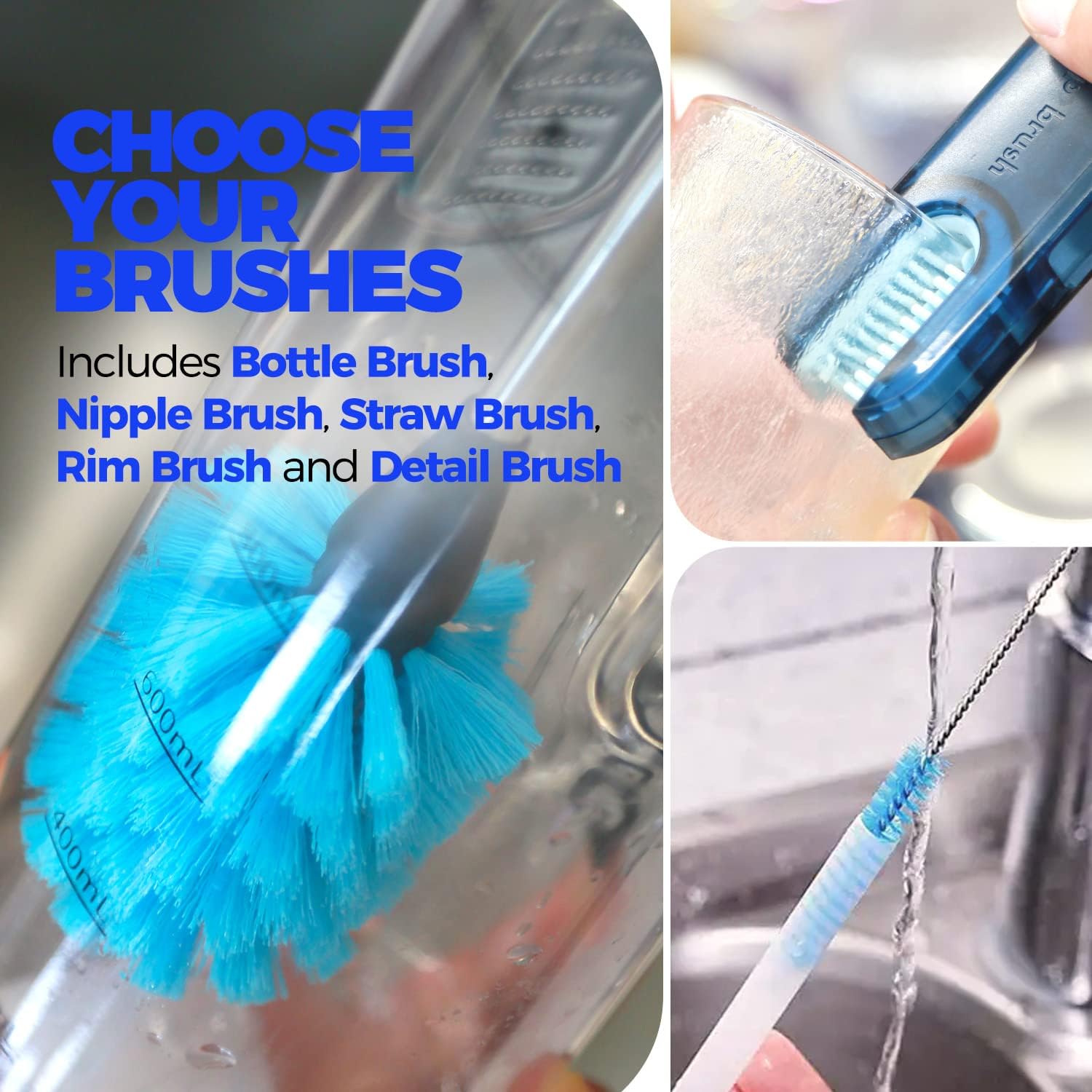 Holikme 6 Pack Bottle Brush Set, 14