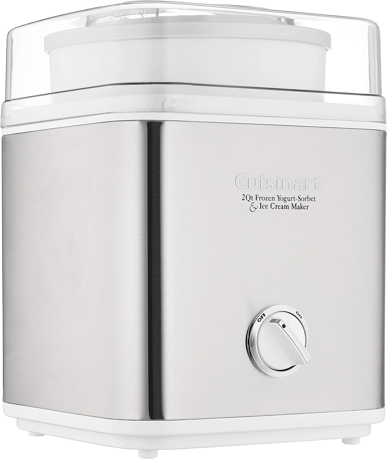 CUISINART Ice Cream Maker, Ice Cream and Frozen Yogurt Machine, 2-Qt. Double-Insulated Freezer Bowl, Silver, ICE30BCP1