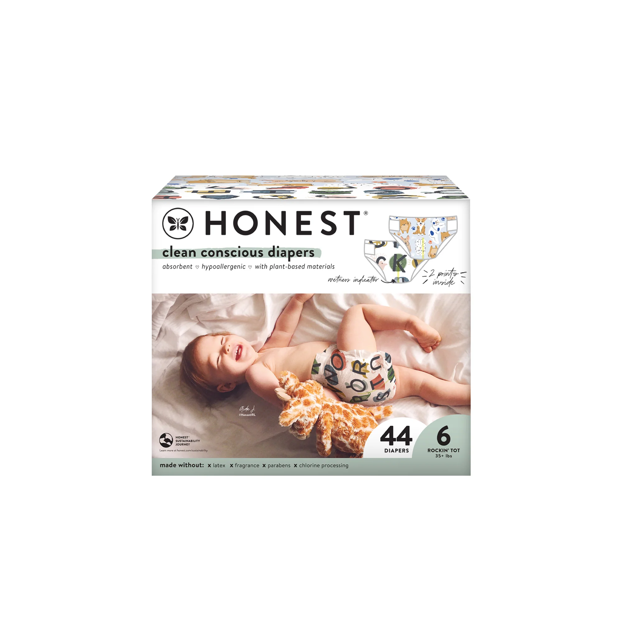 The Honest Company Club Box Size 6 44Ct All Letters It’S A Pawty