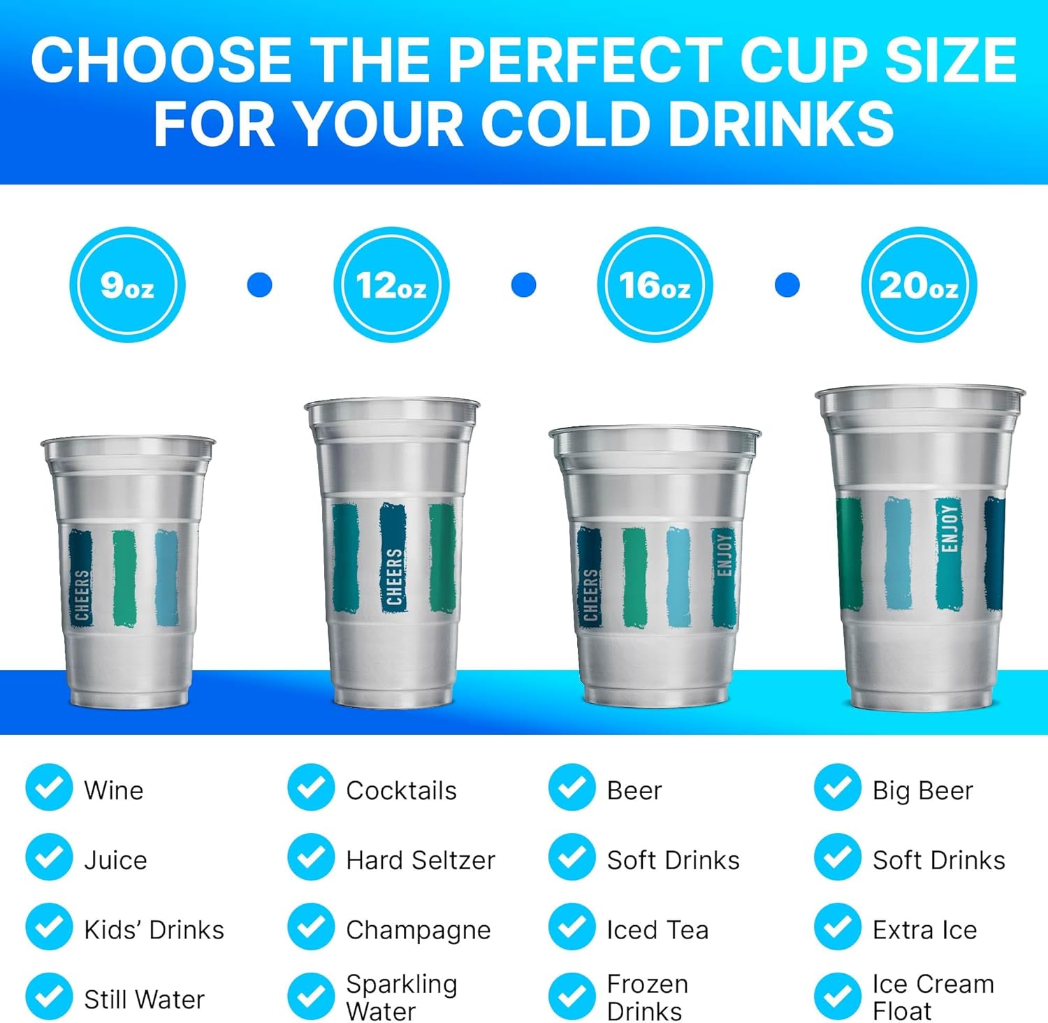 Ball Aluminum Cup Recyclable Party Cups, 20 oz. Cup, 30 Cups Per Pack