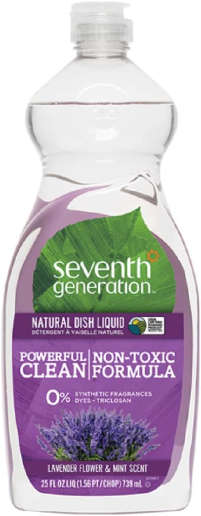 Seventh Generation Dish Liquid Soap Free & Clear liquid soap Pack of 6 Dishwashing Soap Dish Soap for sensitive skin 19 oz