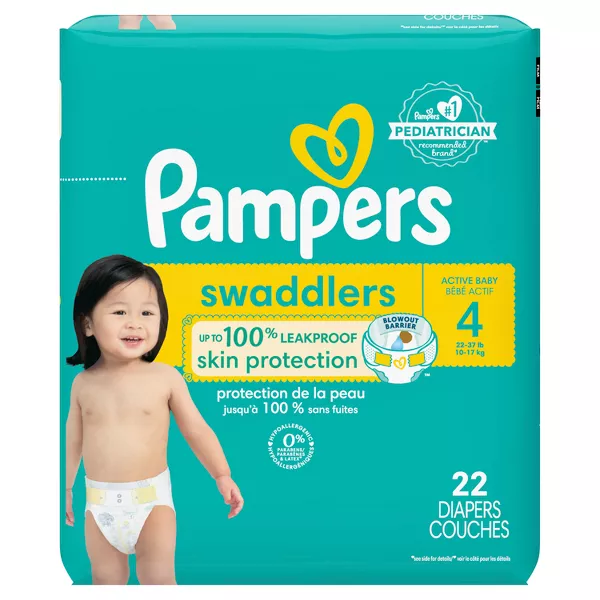 Pampers Swaddlers Active Baby Diaper Size 4 22 Count