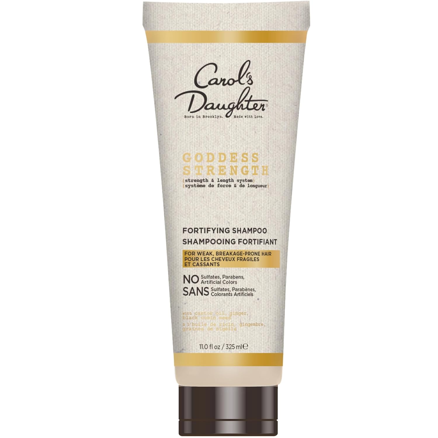 Carol's Daughter Goddess Strength Ultra Shield Pre Poo Hair Treatment for Wavy, Coily and Curly Hair, Protective Hair Detangler with Castor Oil for Weak Hair, 10.2 Fl Oz