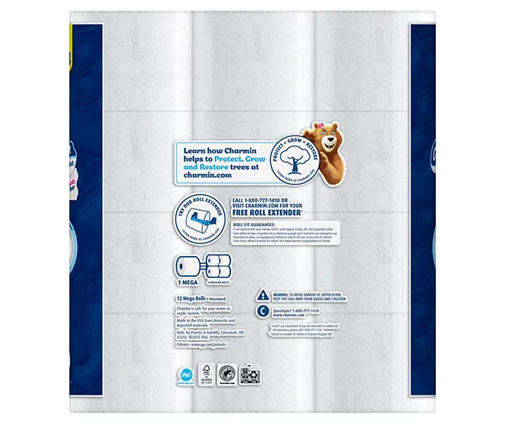 Charmin Ultra Soft Toilet Paper 12 Mega Rolls, 244 Sheets Per Roll
