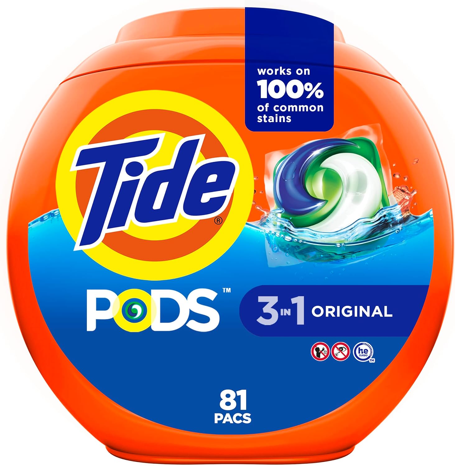 Tide PODS Laundry Detergent Pacs, Original Scent, 112 Count, Powerful 3-in-1 Clean in one Step, HE Compatible