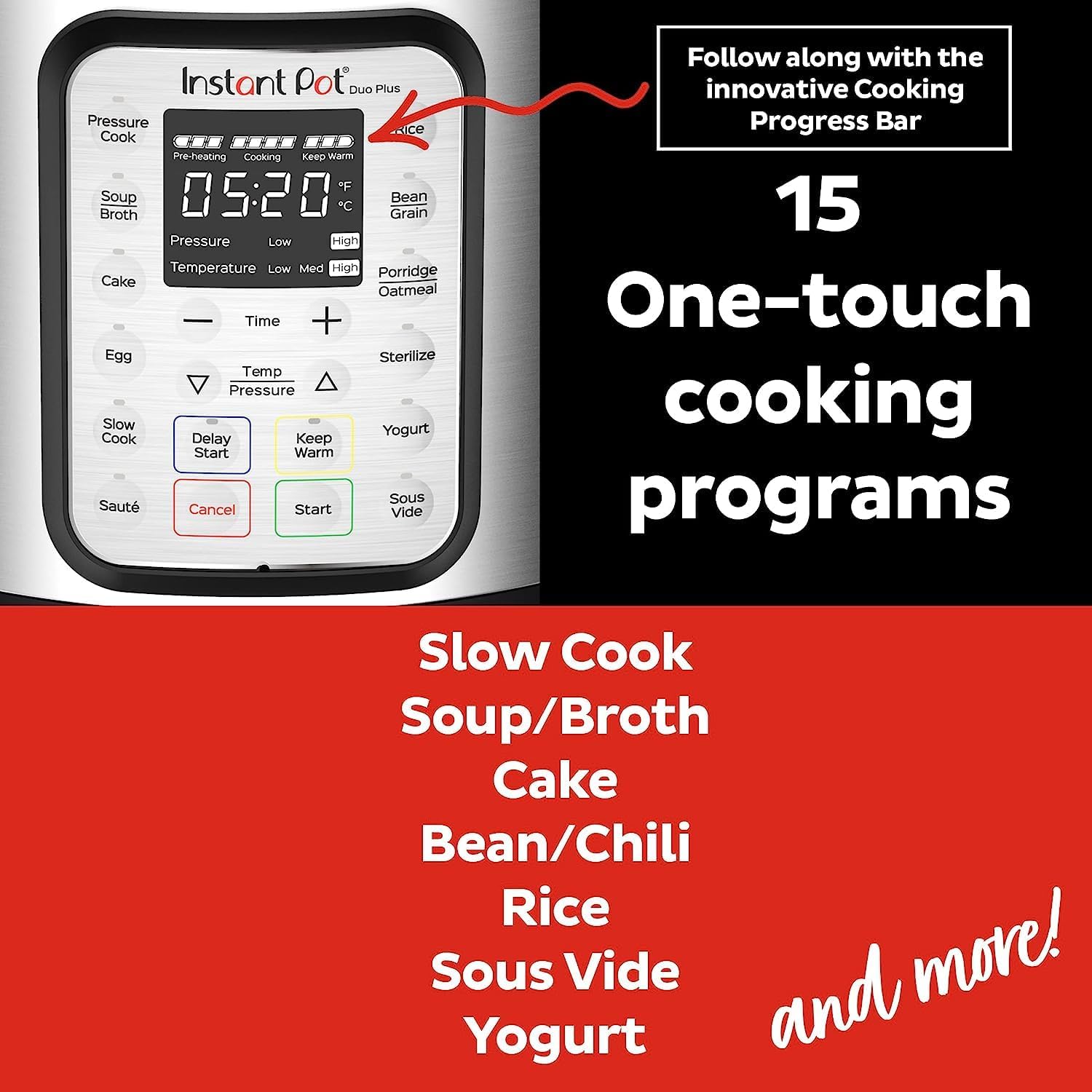 Instant Pot Pro 10-in-1 Pressure Cooker, Slow Cooker, Rice/Grain Cooker, Steamer, Sauté, Sous Vide, Yogurt Maker, Sterilizer, and Warmer, Includes App With Over 800 Recipes, Black, 6 Quart
