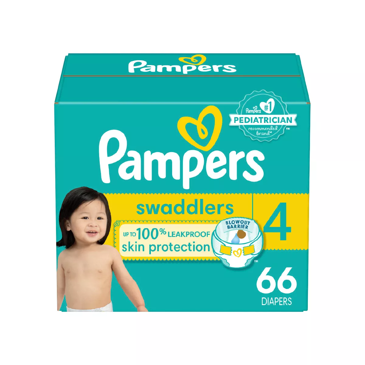 Pampers Swaddlers Active Baby Diaper Size 4-66 Count