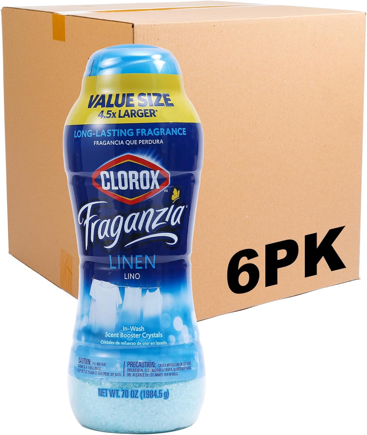 Clorox Fraganzia In-Wash Scent Booster Crystals in Ocean Scent, 18 Oz Twin Pack | Laundry Scent Booster Crystals | In-wash Scent Booster for Fresh Laundry in Ocean Scent 18 Ounce Twin Pack, 36oz