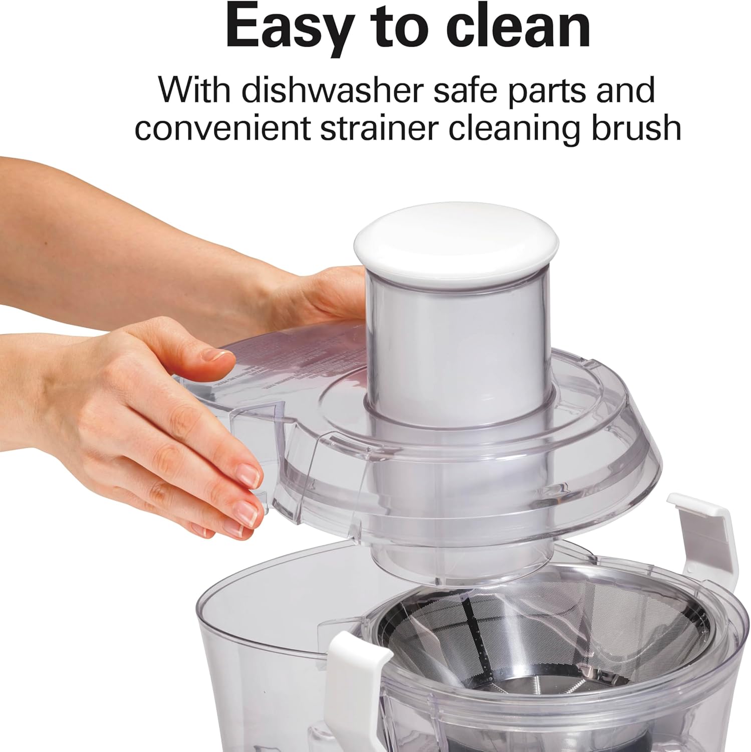 Hamilton Beach Juicer Machine, Big Mouth Large 3” Feed Chute for Whole Fruits and Vegetables, Easy to Clean, Centrifugal Extractor, BPA Free, 800W Motor, Black