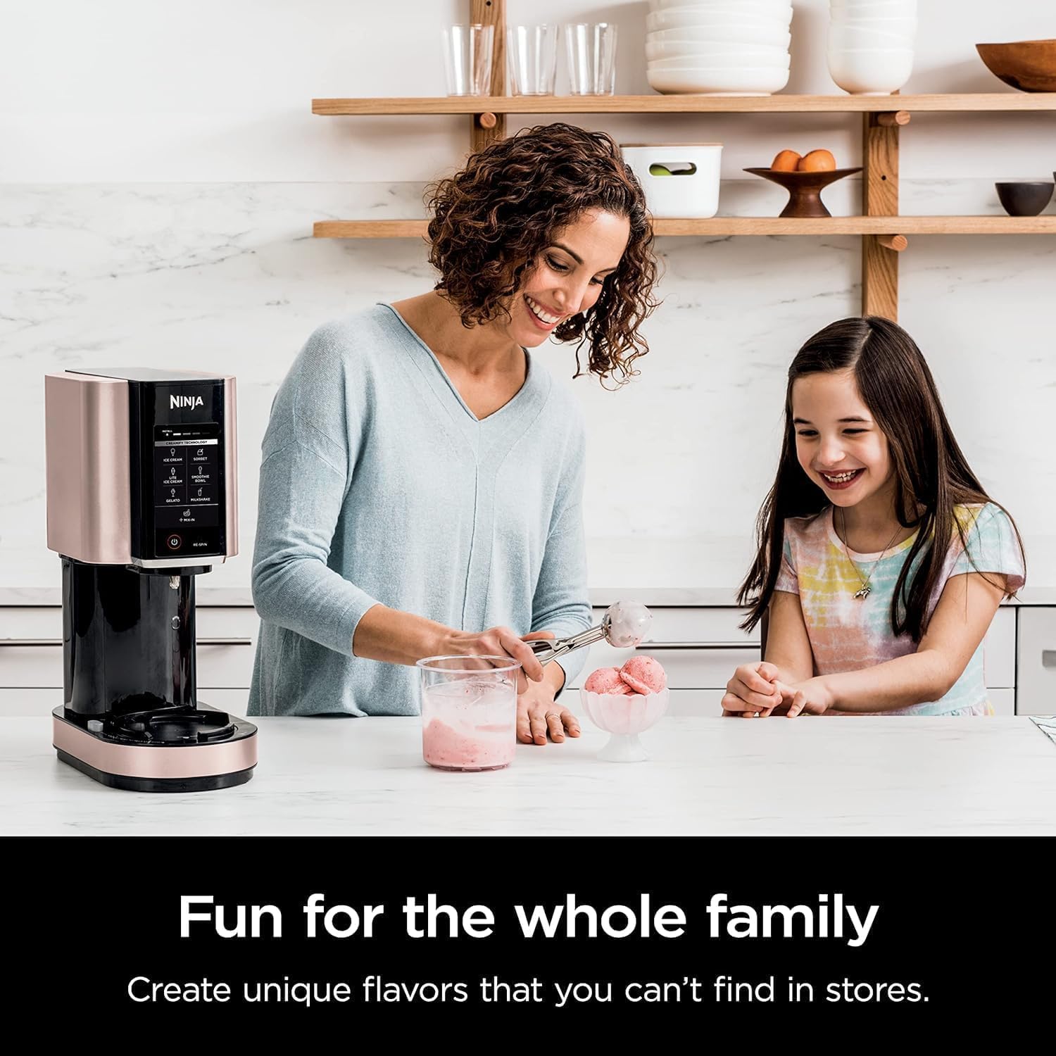 SharkNinja NC301 CREAMi 7-In-1 Ice Cream Maker with 7 Custom Frozen Treat Modes and Easy 3-Step Treat Preparation (Cloud Silver, Renewed)