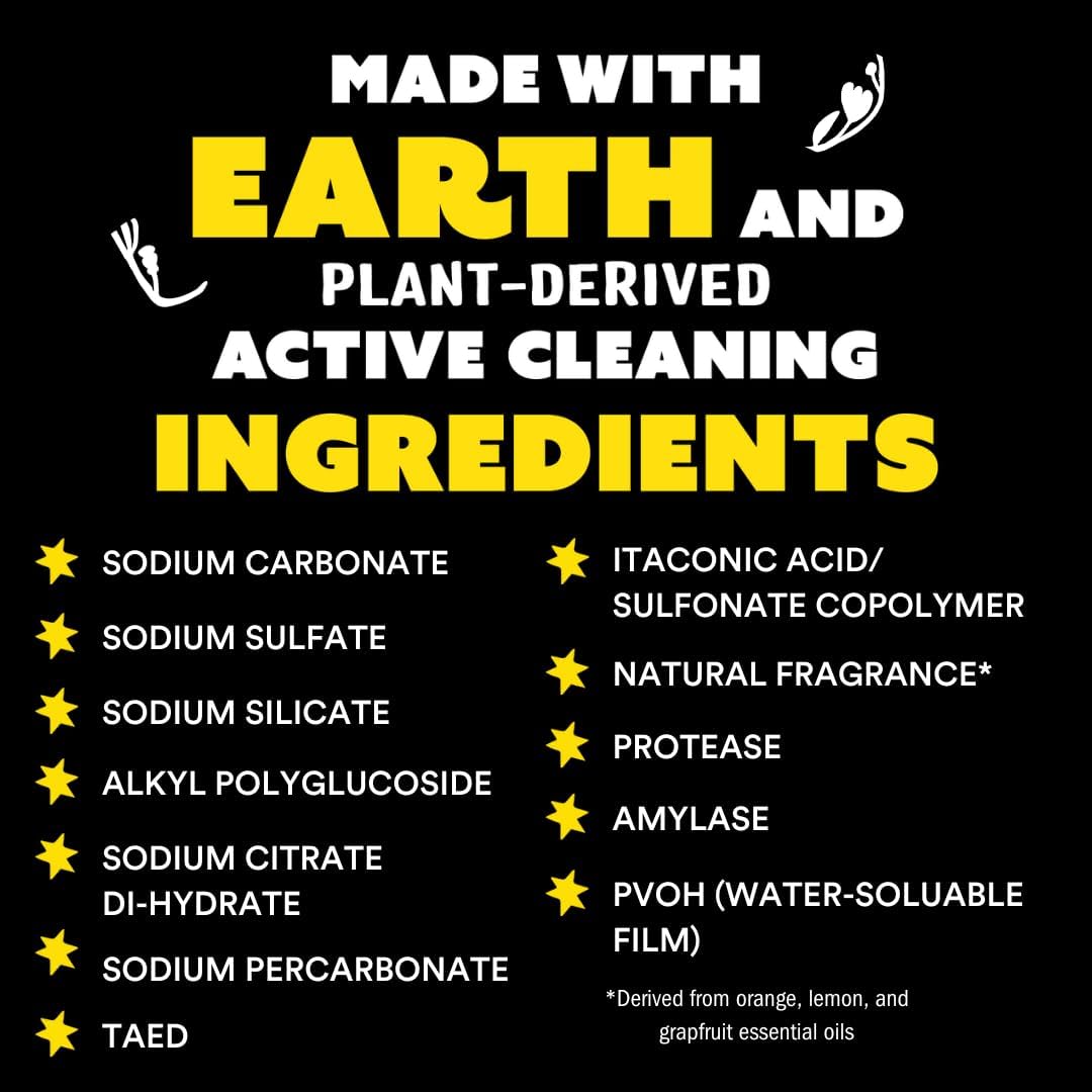 Molly's Suds Dishwasher Pods | Natural Dishwasher Detergent, Cuts Grease & Rinses Clean (Residue-Free) for Sparkling Dishes | 60 Auto-Release Tabs (Unscented)