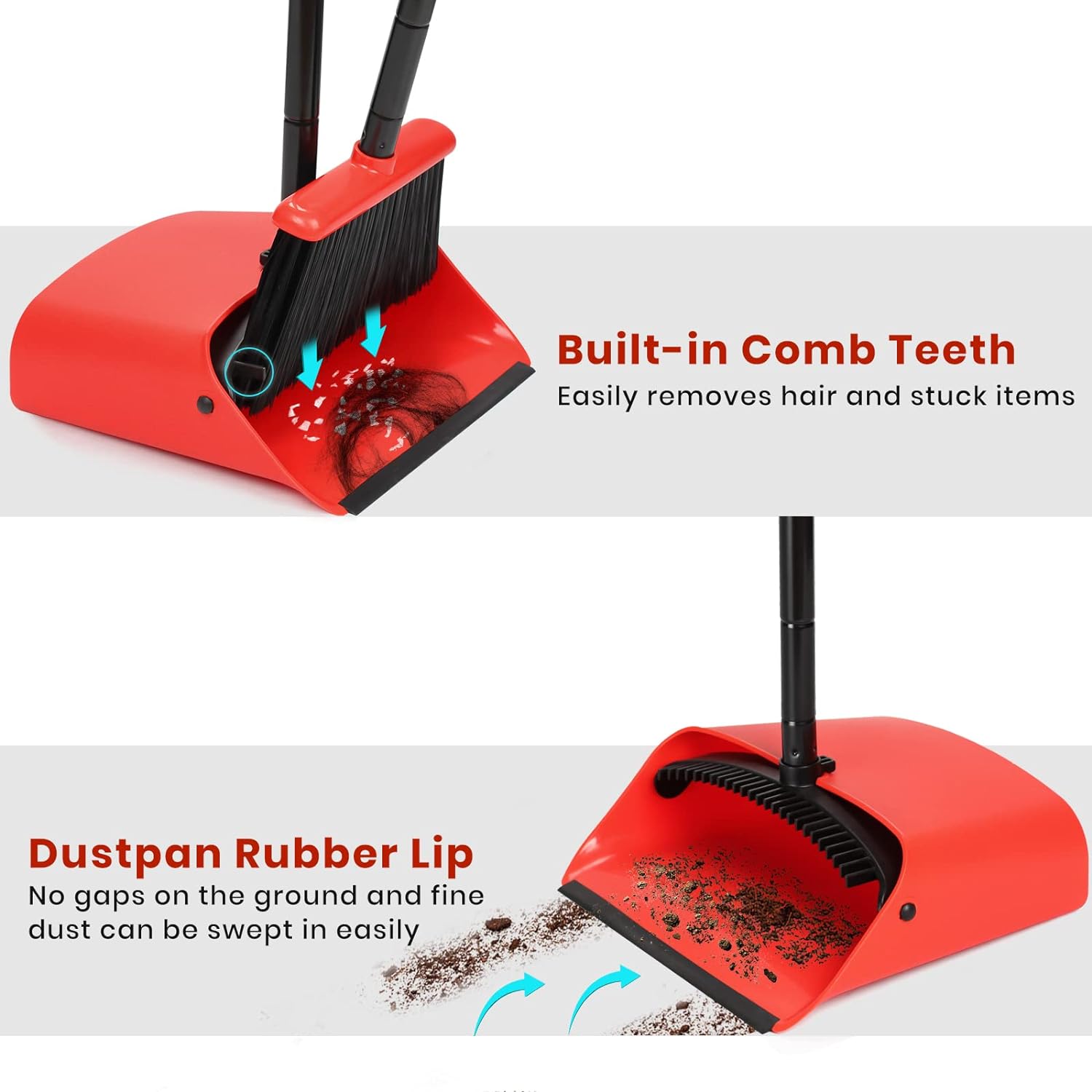 TreeLen Broom and Dustpan Set with 52