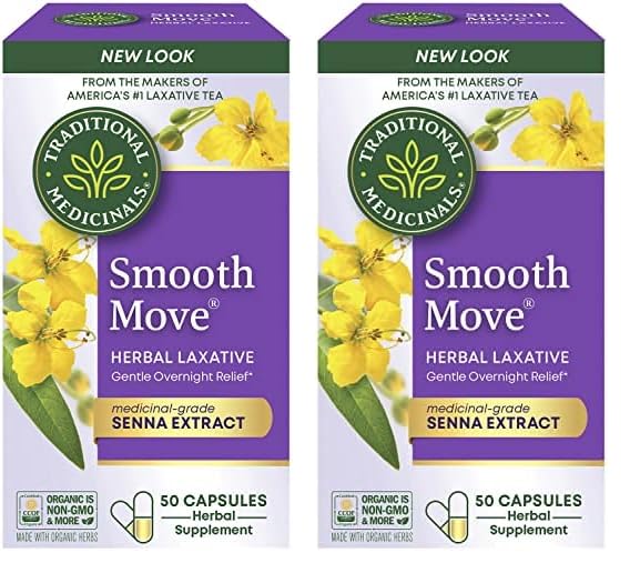 Traditional Medicinals Smooth Move, Helps Relieve Constipation Overnight, 16 Teabags