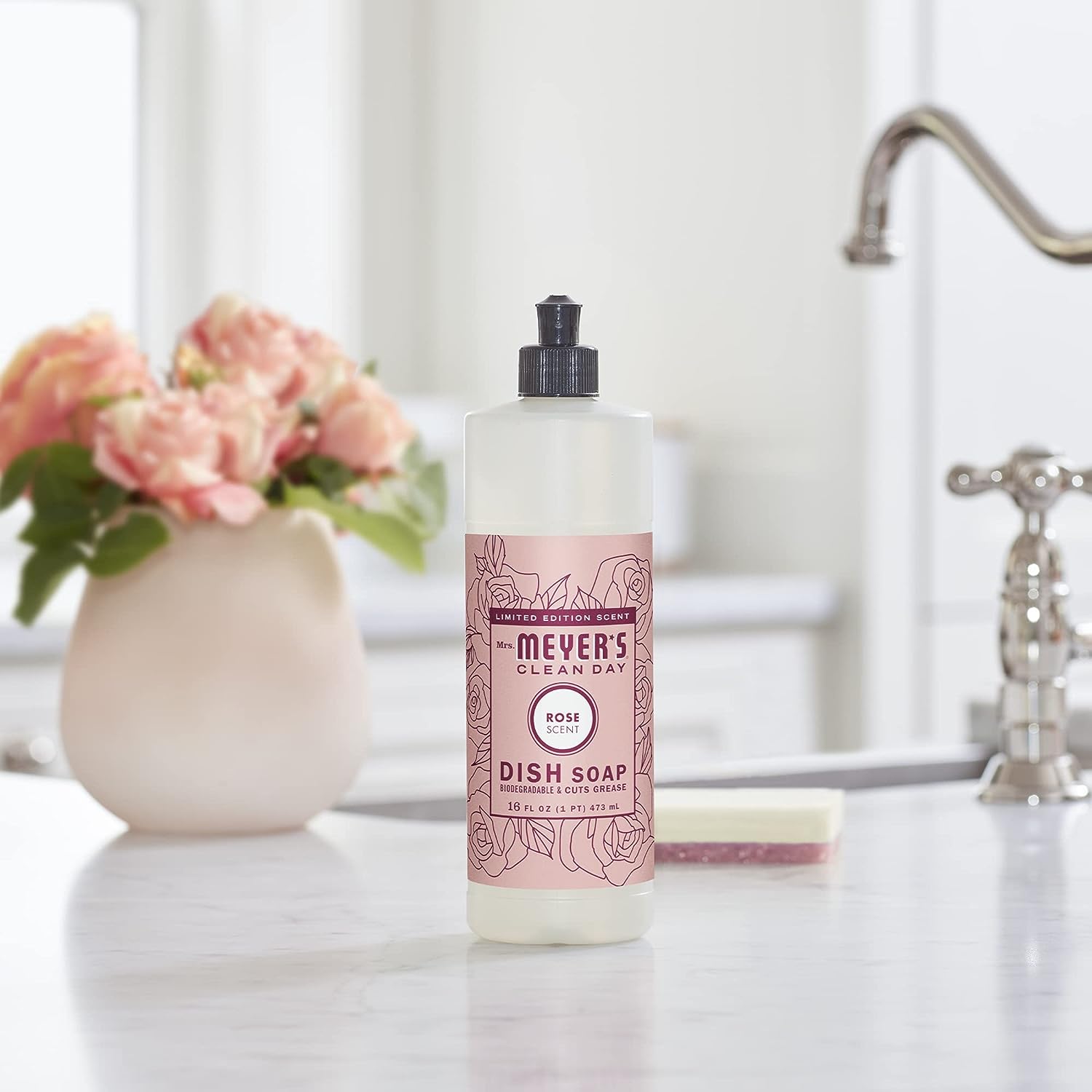 Mrs. Meyer's Liquid Dish Soap, Biodegradable Formula, Lemon Verbena, 16 Fl. Oz - Pack Of 3