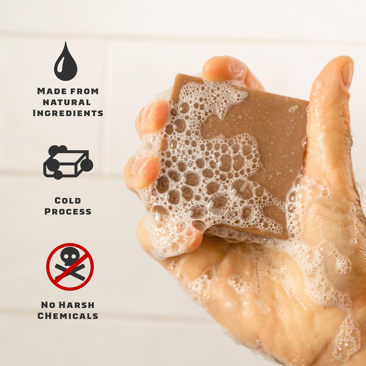 Dr. Squatch Men's Natural Bar Soap from Moisturizing Soap Made from Natural Oils - Cold Process Soap with No Harsh Chemicals - Wood Barrel Bourbon, Fresh Falls, Birchwood Breeze (3 Pack)