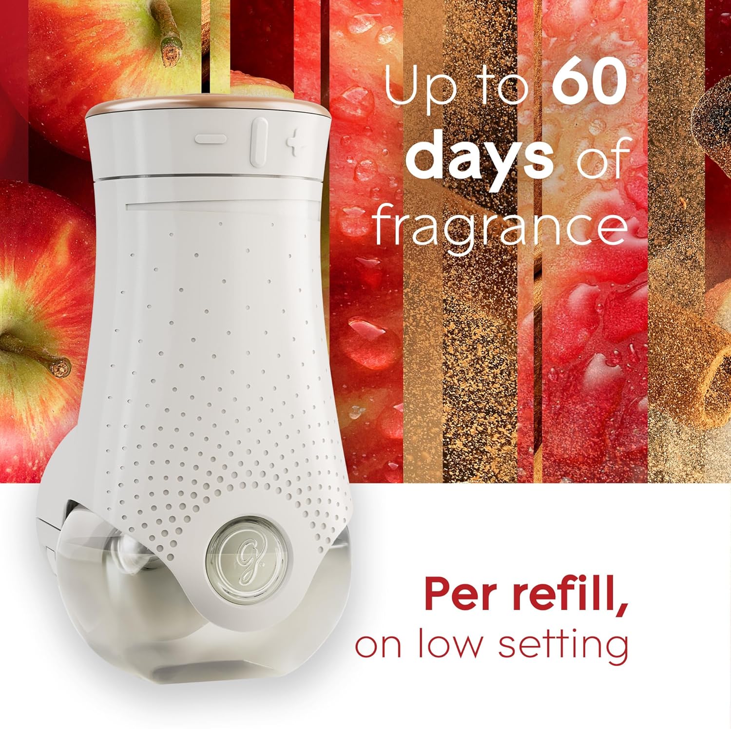 Glade PlugIns Refills Air Freshener, Scented and Essential Oils for Home and Bathroom, Apple Cinnamon, 3.35 Fl Oz, 5 Count