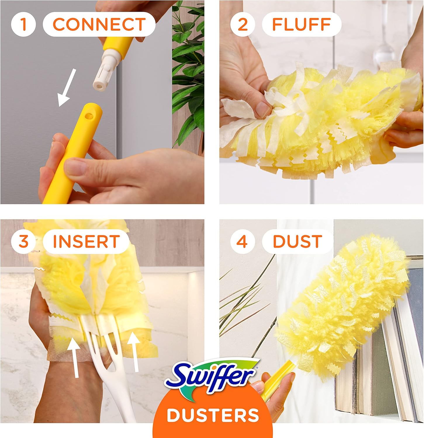 Swiffer Dusters Heavy Duty Multi-Surface Duster Refills for Cleaning, Unscented, 11 Count