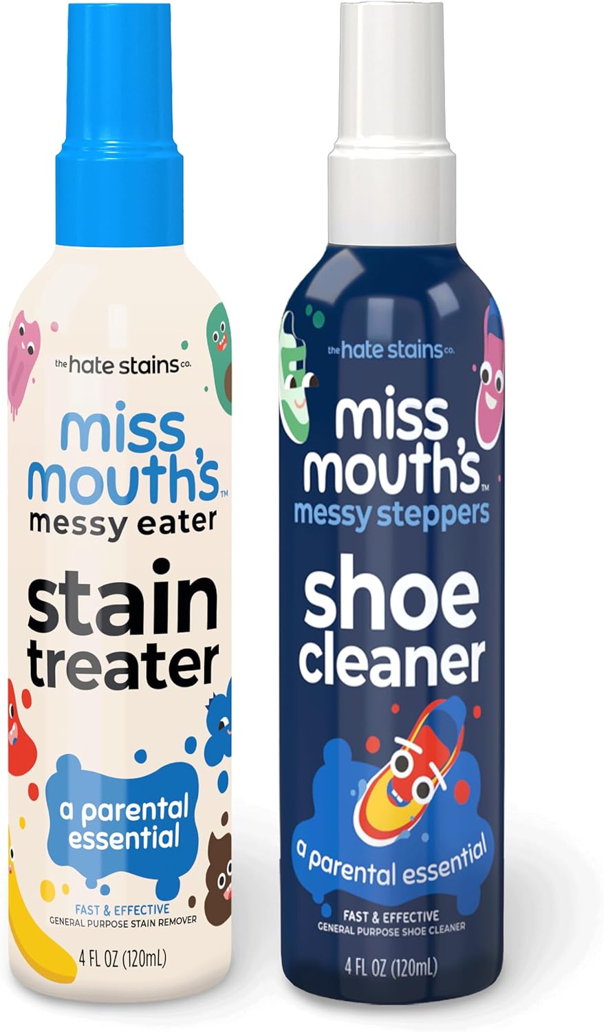 Miss Mouth's Messy Eater Stain Treater Spray - 4oz Stain Remover - Newborn & Baby Essentials - No Dry Cleaning Food, Grease, Coffee Off Laundry, Underwear, Fabric