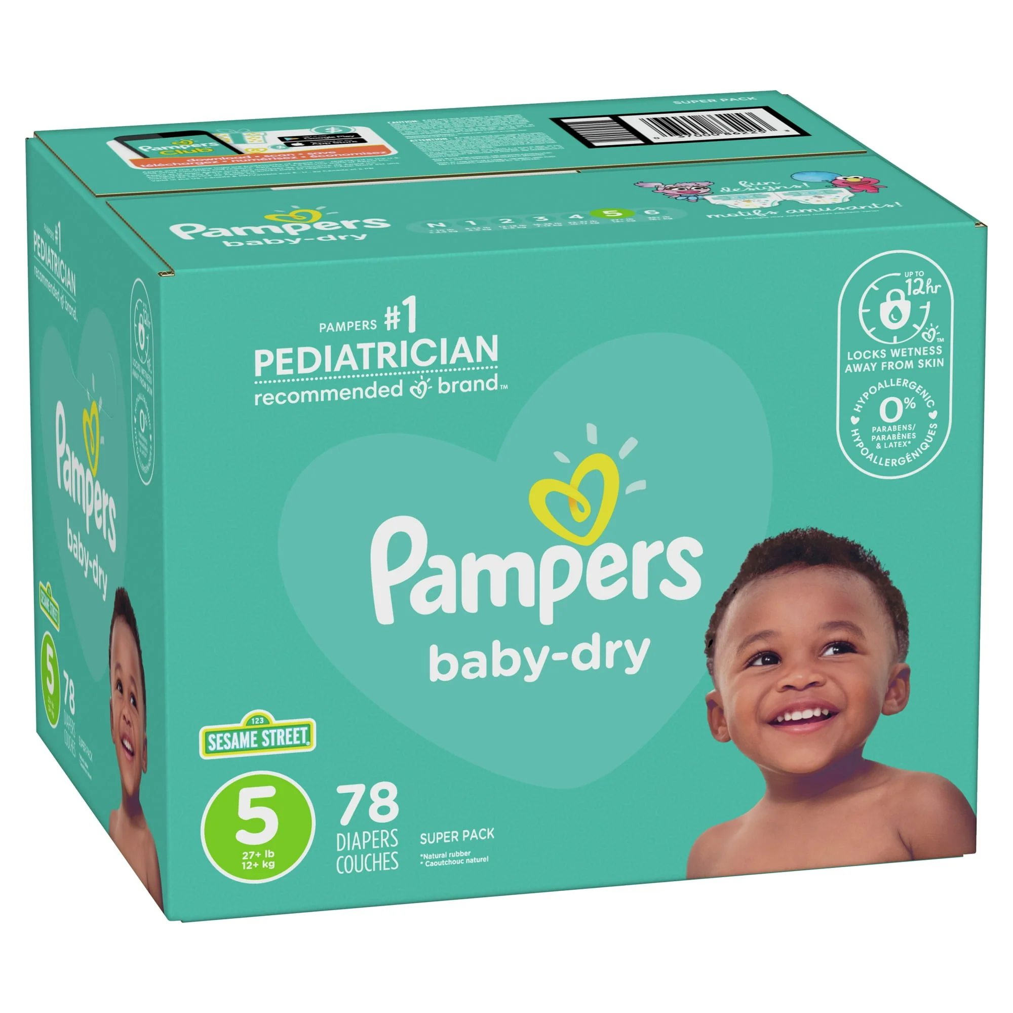 Pampers Baby Dry Diapers Size 5 24 Count