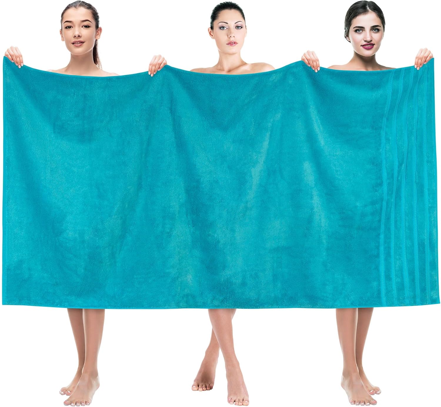American Soft Linen Luxury 6 Piece Towel Set, 2 Bath Towels 2 Hand Towels 2 Washcloths, 100% Cotton Turkish Towels for Bathroom, Light Grey Towel Sets
