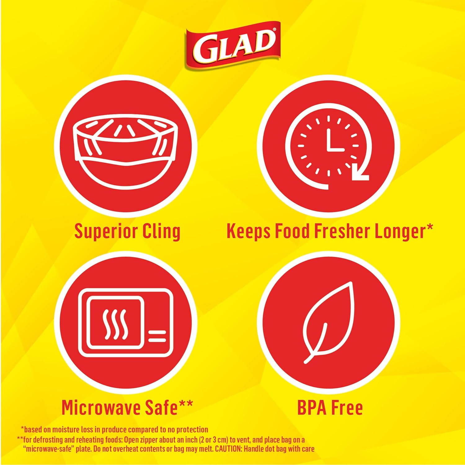 Glad® Press'n Seal® Plastic Food Wrap - 100 Square Foot Roll - 3 Pack (Package May Vary)