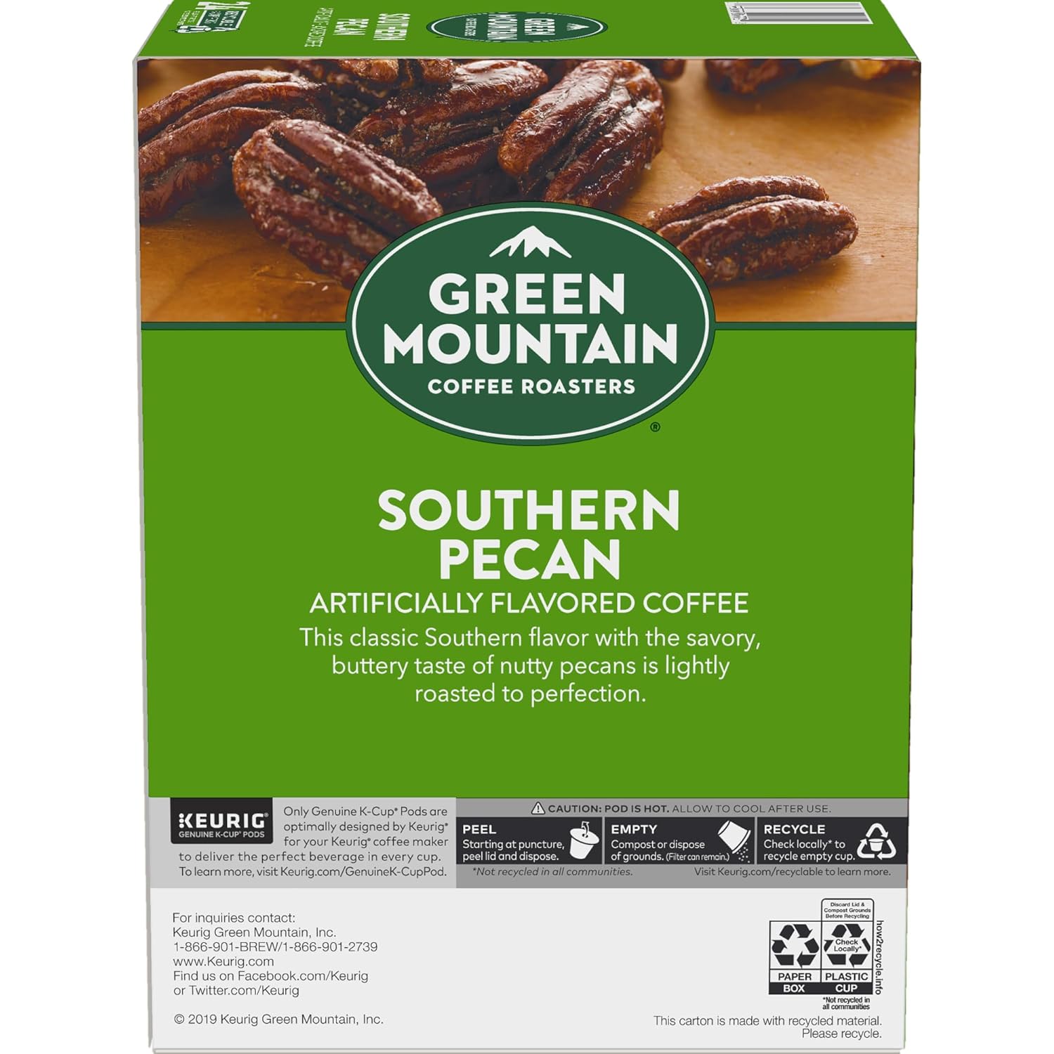 Green Mountain Coffee Roasters Caramel Vanilla Cream Keurig Single-Serve K-Cup pods, Light Roast Coffee, 72 Count (6 Packs of 12)