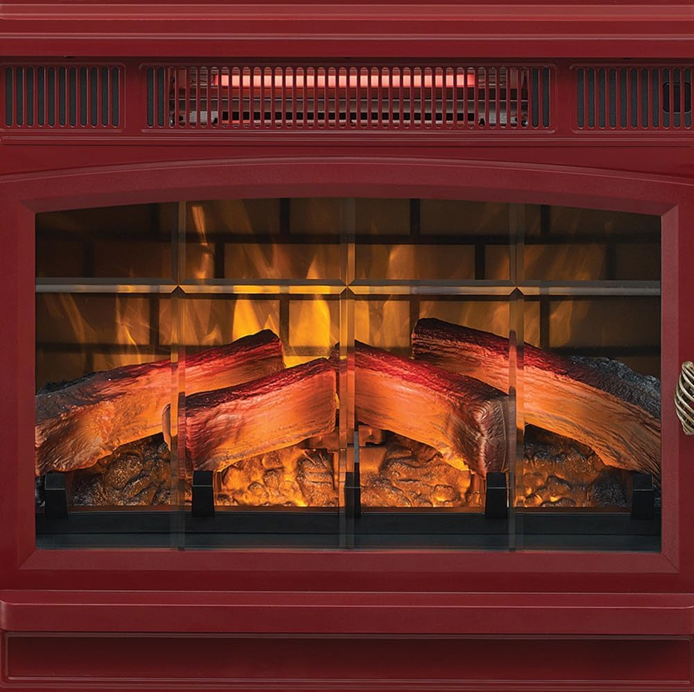 duraflame Freestanding Electric Fireplace Stove Heater with 3D Flame Effect for 1,000 Sq. Ft. Room, Black