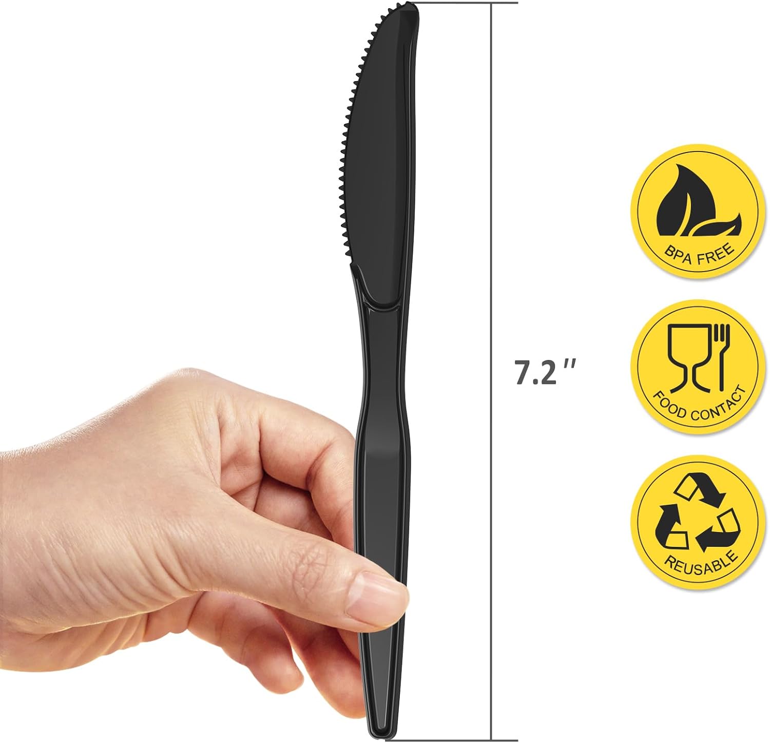 POSATE Heavyweight Plastic Spoons, Clear, 100 Count