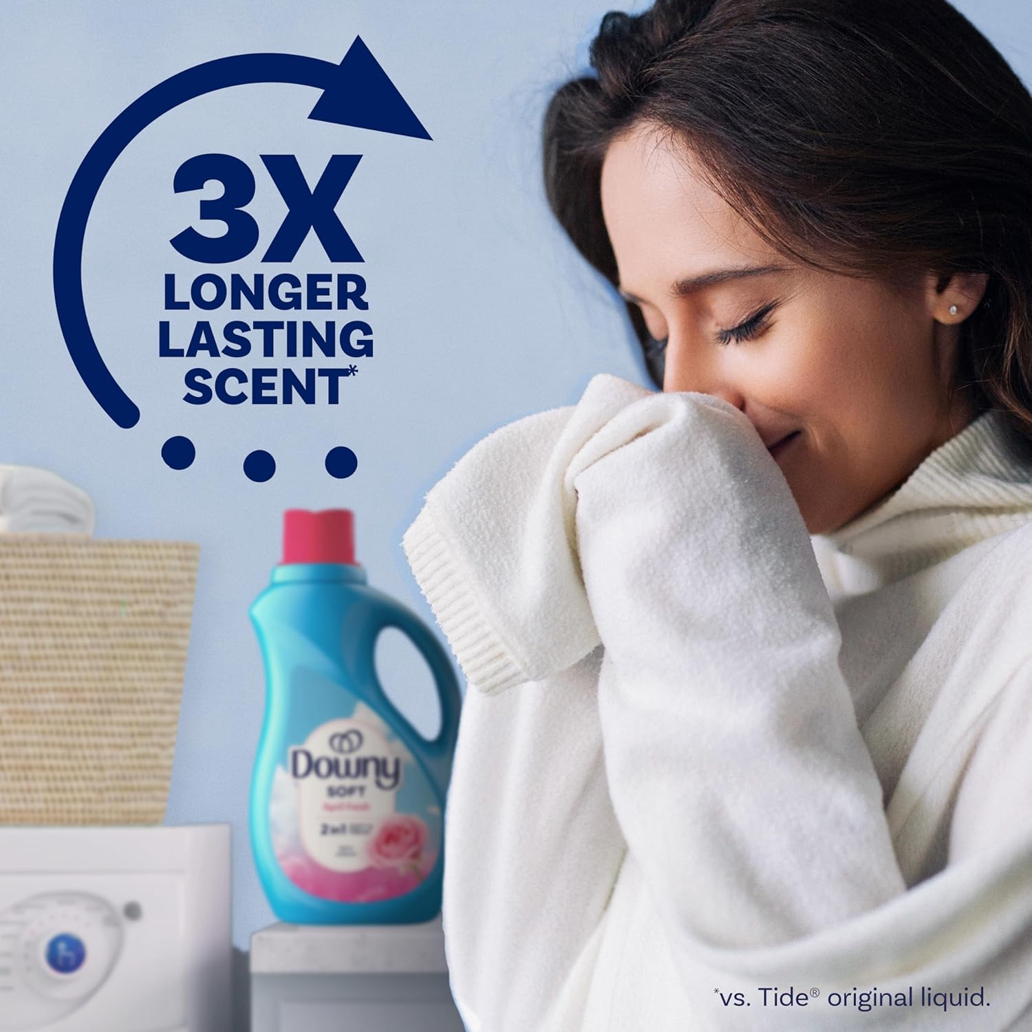 Downy Fabric Softener Liquid, Cool Cotton Scent, 140 fl oz, 190 Loads