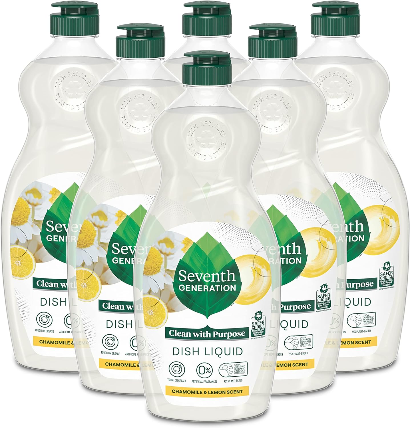 Seventh Generation Dish Liquid Soap Free & Clear liquid soap Pack of 6 Dishwashing Soap Dish Soap for sensitive skin 19 oz