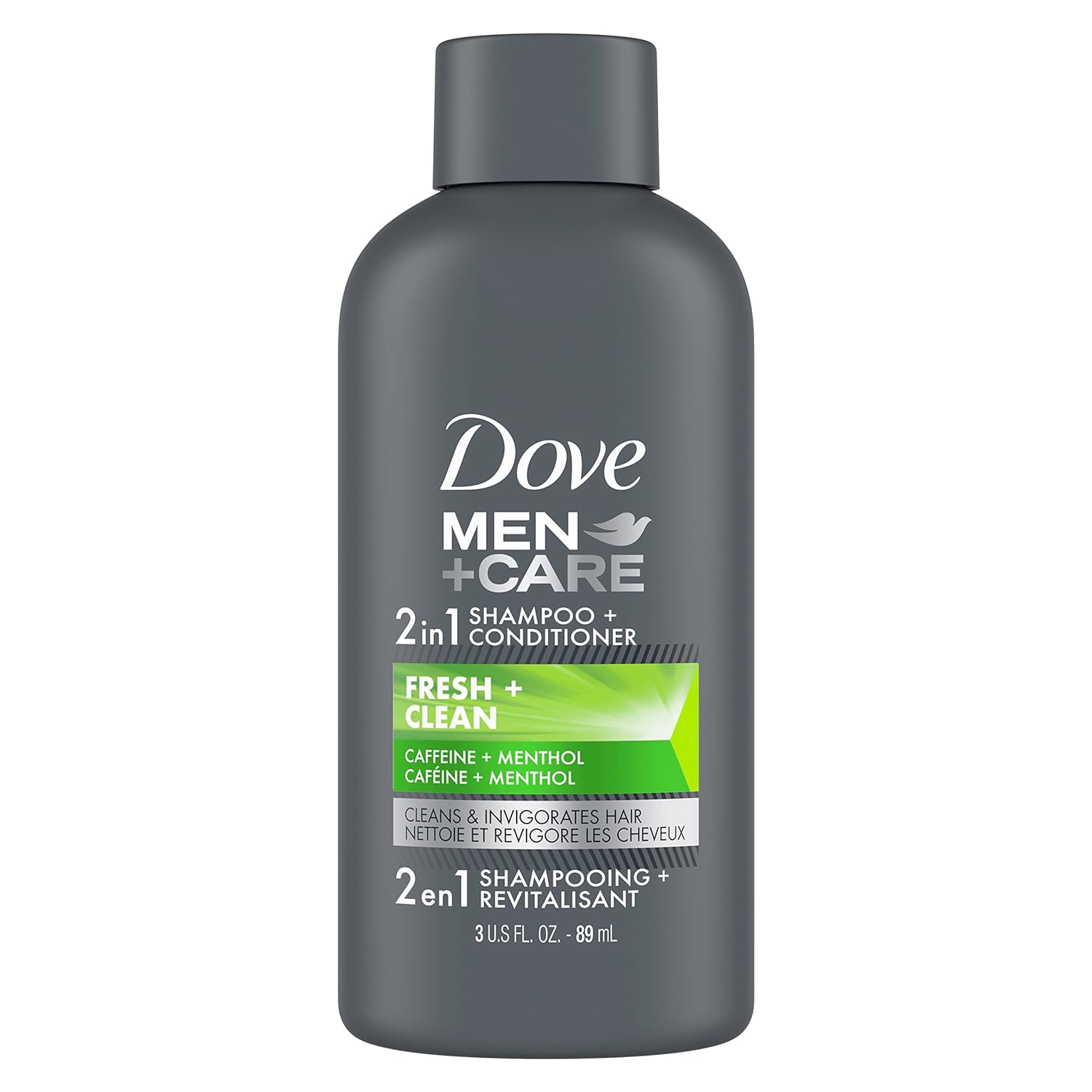 DOVE MEN + CARE Fortifying 2-in-1 Shampoo and Conditioner Fresh and Clean with Caffeine 4 Count For Everyday Care Helps Strengthen and Nourish Hair 12 oz