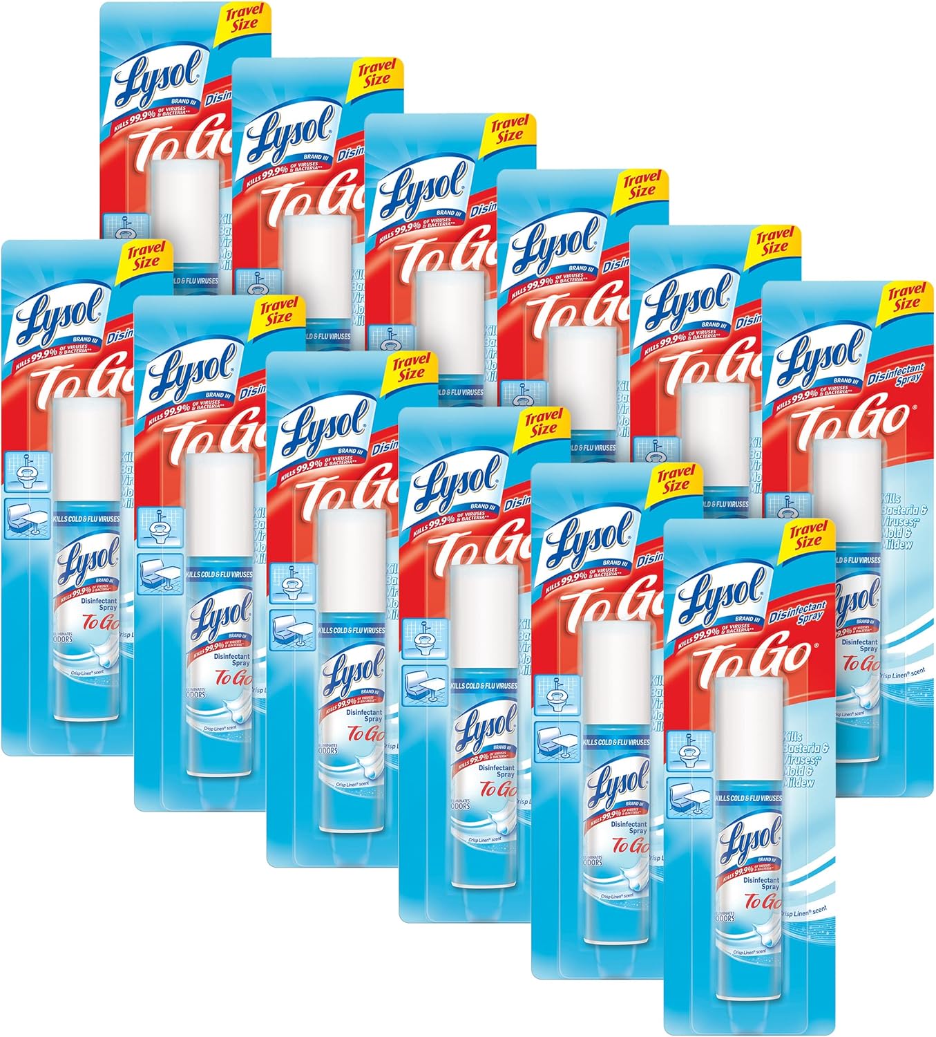 Lysol Disinfectant Spray, Sanitizing and Antibacterial Spray, For Disinfecting and Deodorizing, Lemon Breeze, 19 Fl Oz (Pack of 2), Packaging May Vary