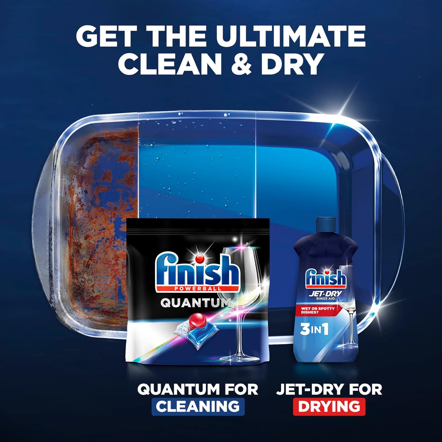 FINISH Quantum Powerball, Dishwasher Pods, Dishwasher Detergent Liquid, Dishwasher Soap, Advanced Clean & Shine, 84ct Dishwasher Tablets