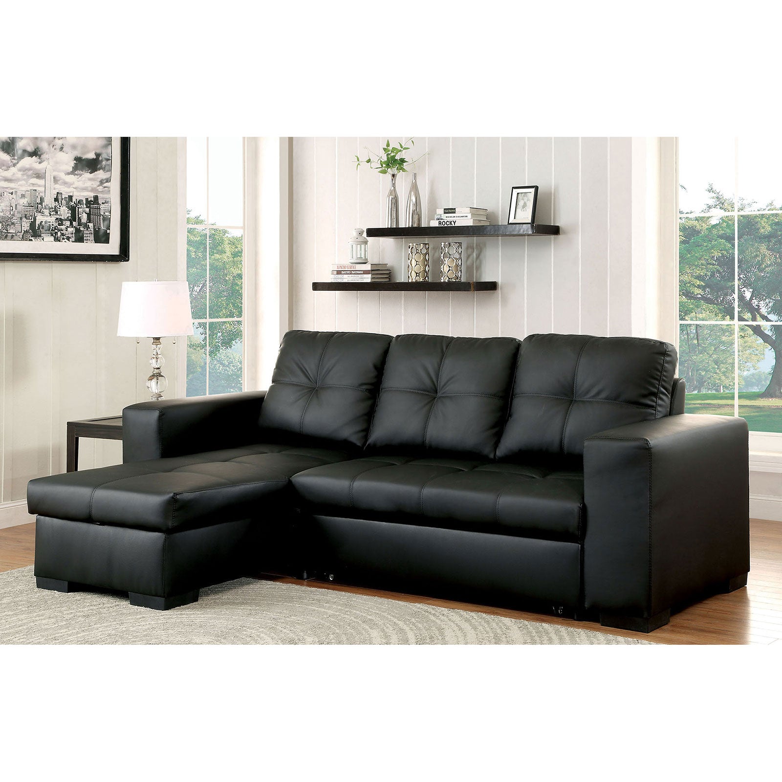 DENTON Sectional, Black