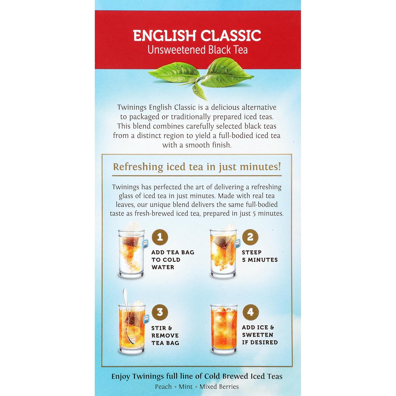 Twinings English Breakfast Black Tea Individually Wrapped Bags, 100 Count (Pack of 1), Smooth, Flavourful, and Robust, Caffeinated, Enjoy Hot or Iced | Packaging May Vary